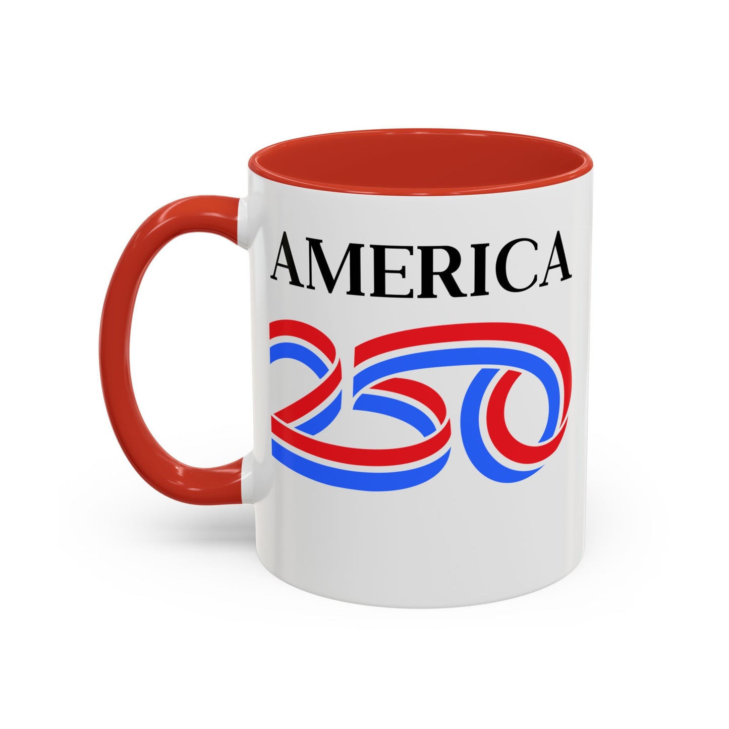 America 250 White Accent Mug by theGreenDragonTavern.shop