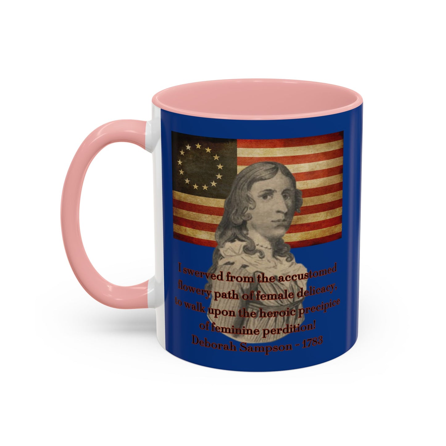 Deborah Sampson, America's Mulan Dark Blue Accent Mug by theGreenDragonTavern.shop