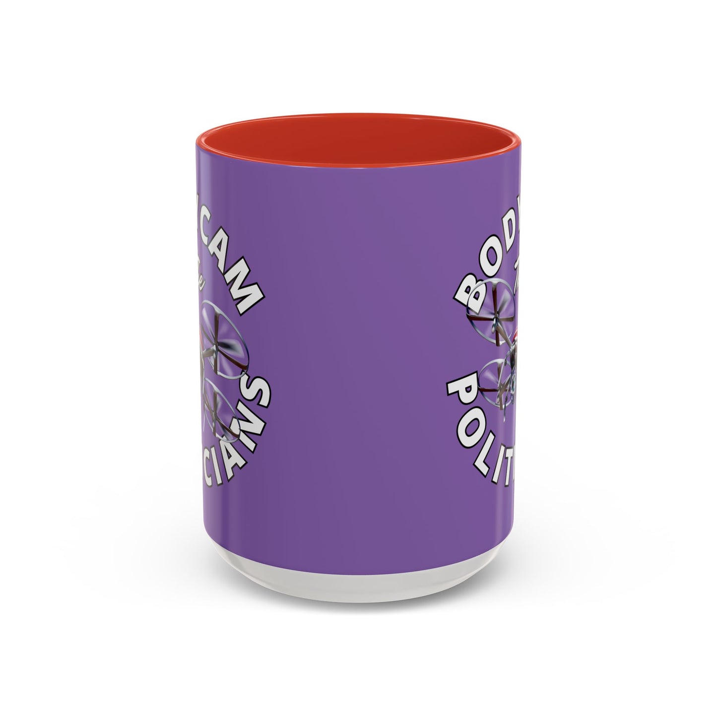 Bodycam the Politicians Drone Light Purple Accent Mug by theGreenDragonTavern.shop