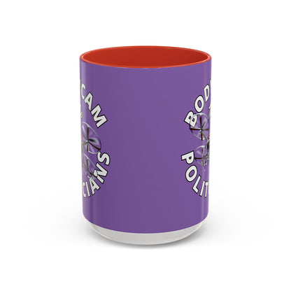 Bodycam the Politicians Drone Light Purple Accent Mug by theGreenDragonTavern.shop