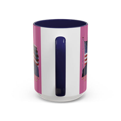 Charlie Kirk, Healthy Debate Pink Accent Mug by theGreenDragonTavern.shop