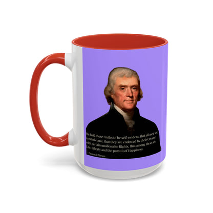 We hold these truths to be self-evident Light Purple Accent Mug by theGreenDragonTavern.shop