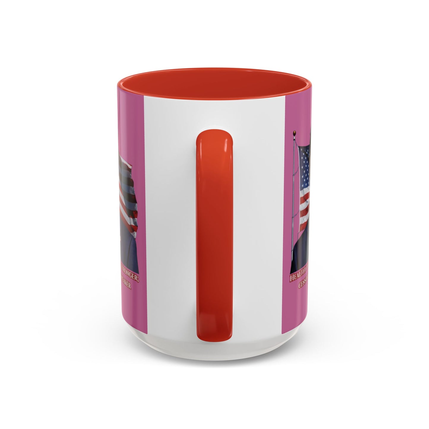 Charlie Kirk, Healthy Debate Pink Accent Mug by theGreenDragonTavern.shop