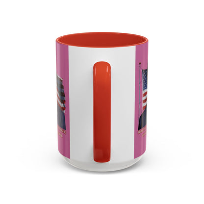 Charlie Kirk, Healthy Debate Pink Accent Mug by theGreenDragonTavern.shop