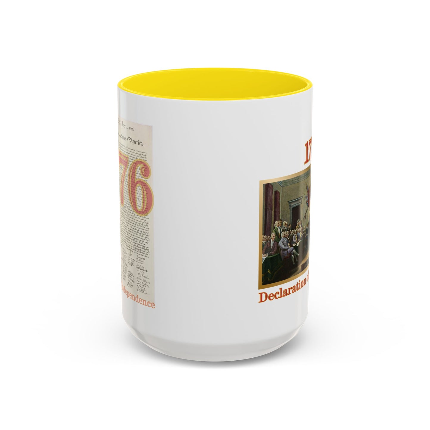 Declaration of Independence White Accent Mug by theGreenDragonTavern.shop