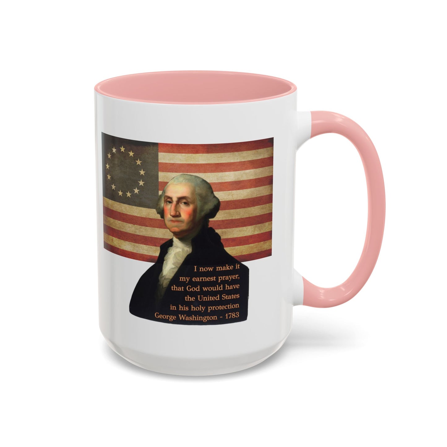 Washington's Earnest Prayer White Accent Mug by theGreenDragonTavern.shop