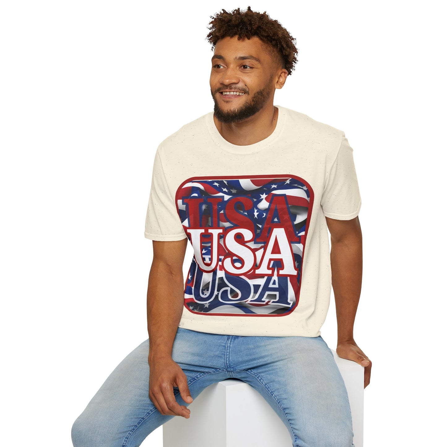 Red WHITE and Blue USA Patriot Light colors Unisex T-Shirt by theGreenDragonTavern.shop