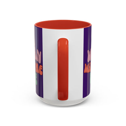 I Am Woman Watch Me Vote Dark Purple Accent Mug by theGreenDragonTavern.shop