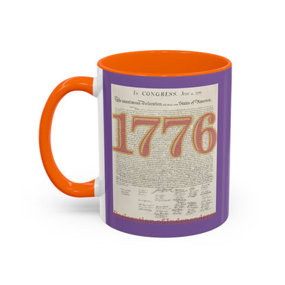 Declaration of Independence Light Purple Accent Mug by theGreenDragonTavern.shop