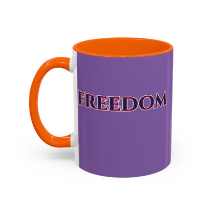 Freedom, Light Purple Accent Mug by theGreenDragonTavern.shop