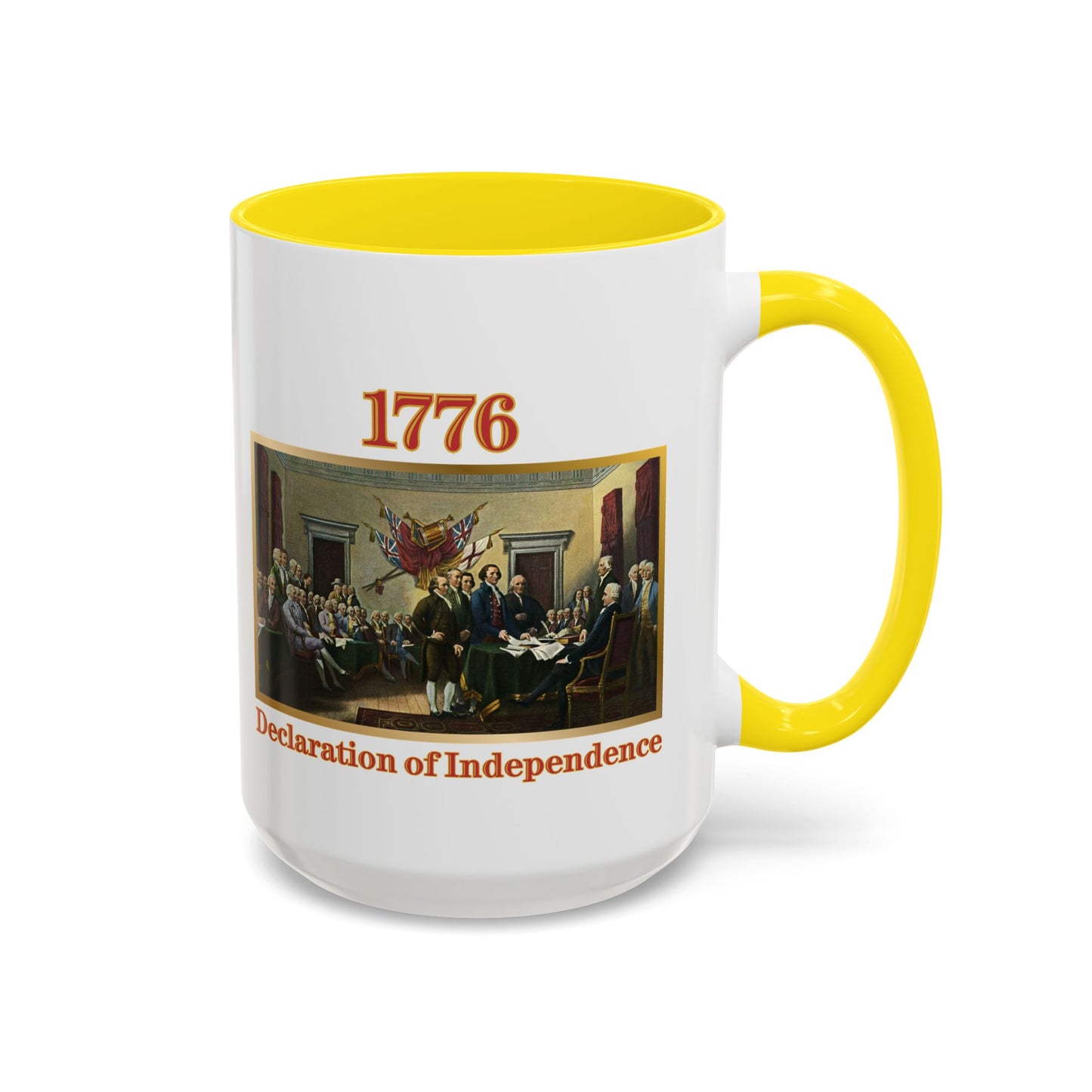 Declaration of Independence White Accent Mug by theGreenDragonTavern.shop