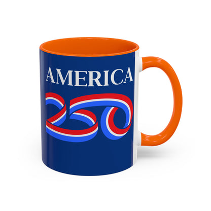 America 250 Dark Blue Accent Mug by theGreenDragonTavern.shop