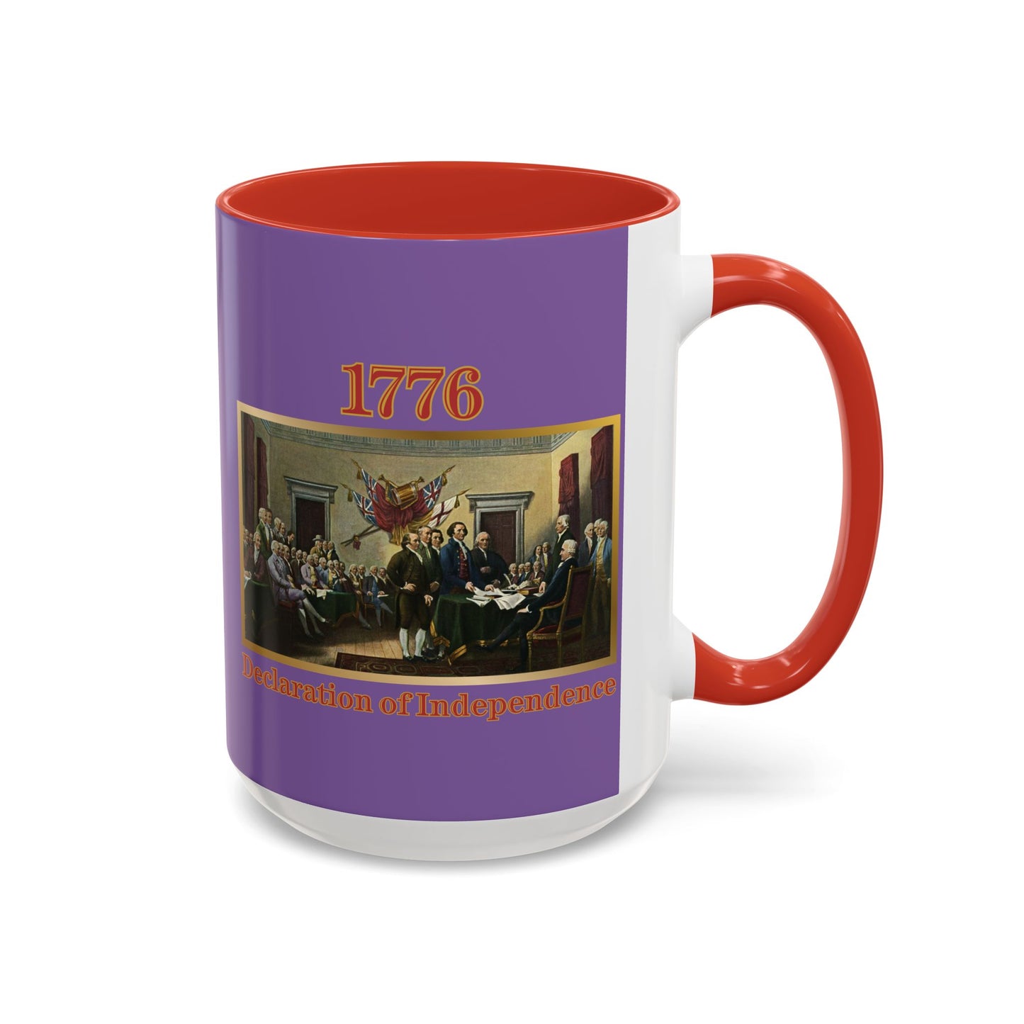 Declaration of Independence Light Purple Accent Mug by theGreenDragonTavern.shop