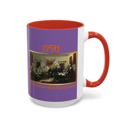 Declaration of Independence Light Purple Accent Mug by theGreenDragonTavern.shop