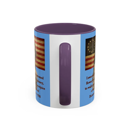 Deborah Sampson, America's Mulan Light Blue Accent Mug by theGreenDragonTavern.shop