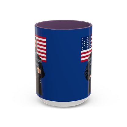 "Traitors and Patriots" Ulysses Grant Dark Blue Accent Mug by theGreenDragonTavern.shop