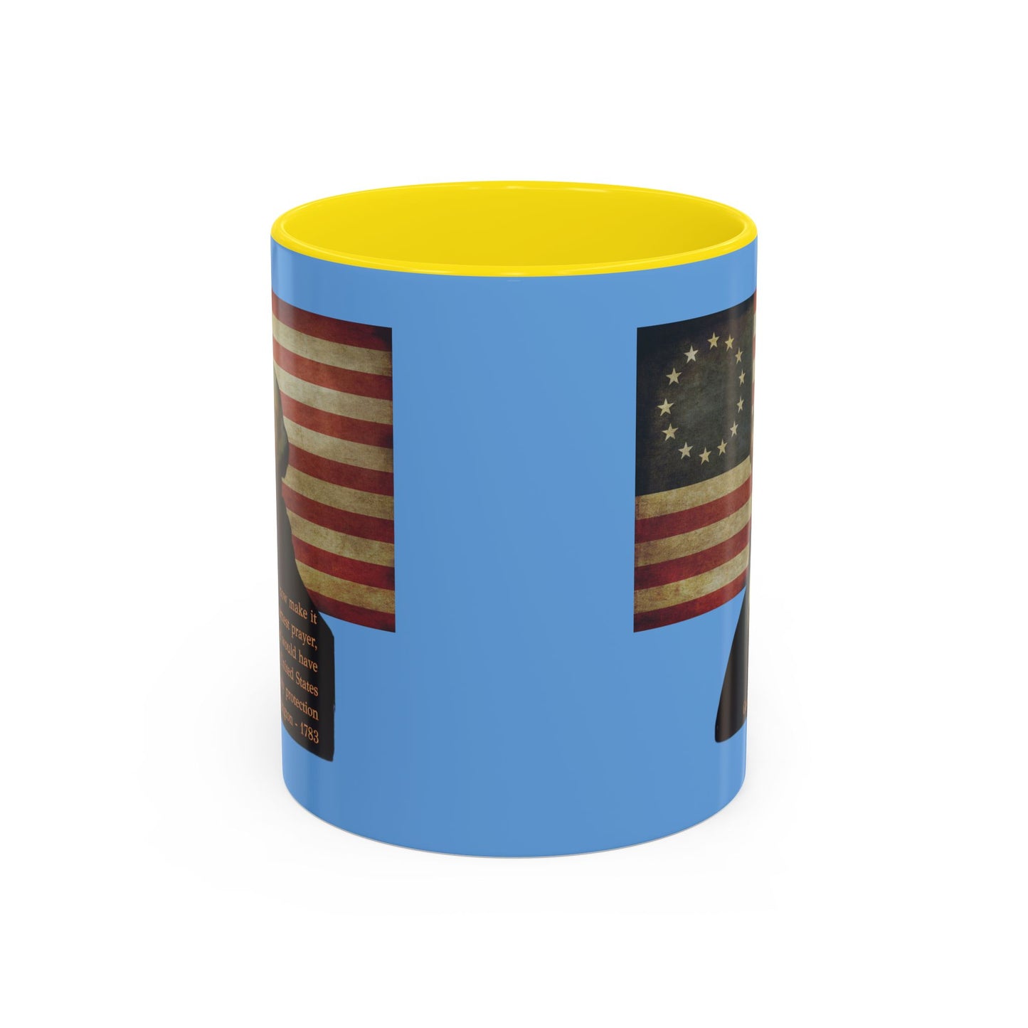 Washington's Earnest Prayer Light Blue Accent Mug by theGreenDragonTavern.shop