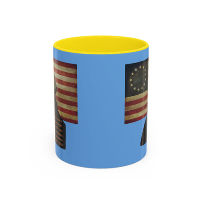 Washington's Earnest Prayer Light Blue Accent Mug by theGreenDragonTavern.shop