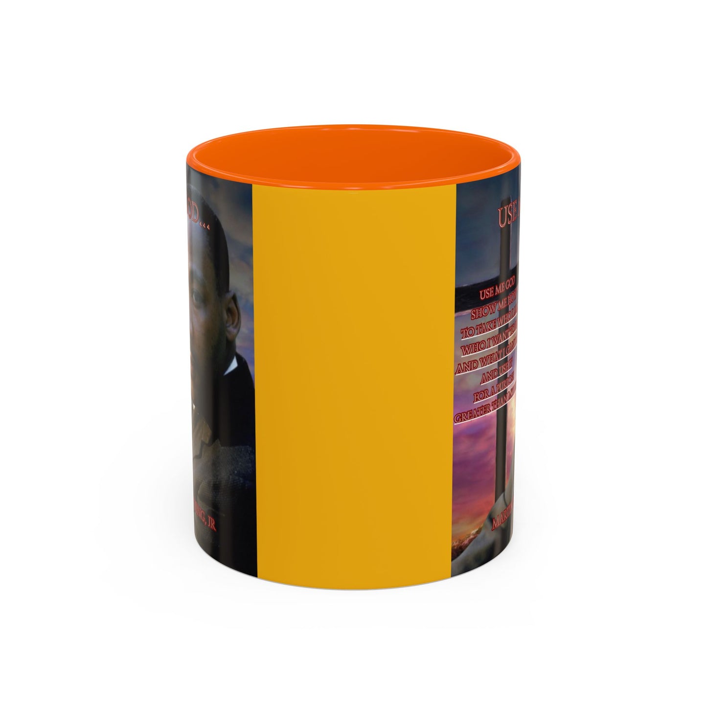 Use Me God, MLK Jr Yellow Accent Mug by theGreenDragonTavern.shop