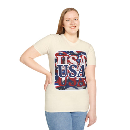 Red White and BLUE USA Patriot Light colors Unisex T-Shirt by theGreenDragonTavern.shop