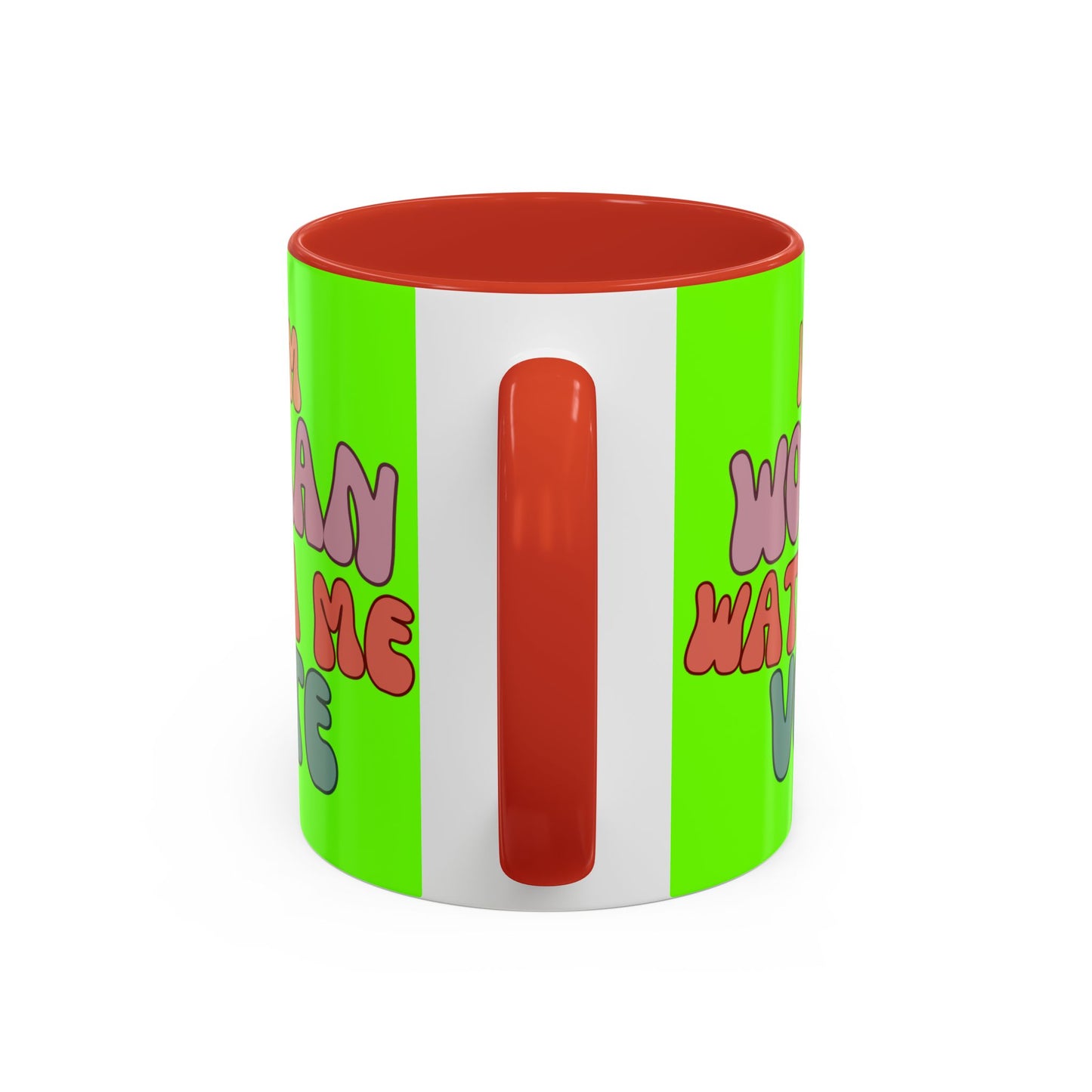 I Am Woman Watch Me Vote Light Green Accent Mug by theGreenDragonTavern.shop