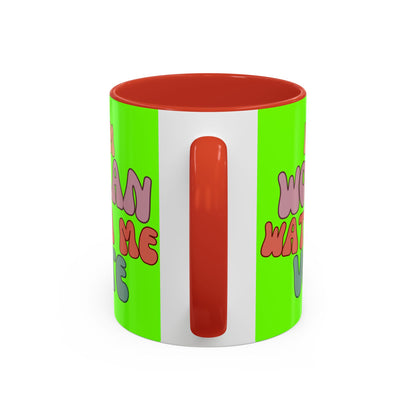 I Am Woman Watch Me Vote Light Green Accent Mug by theGreenDragonTavern.shop