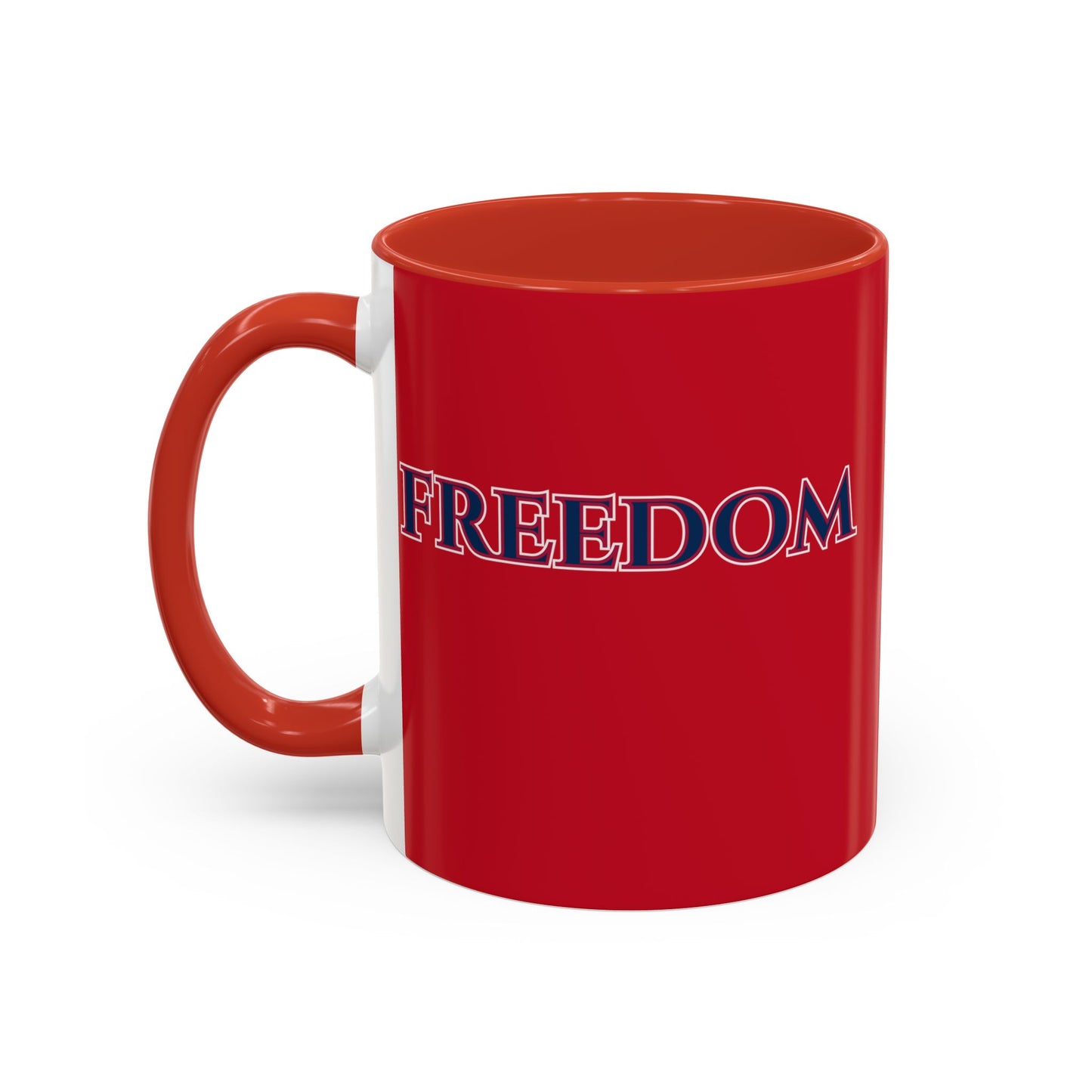 Freedom, Red Accent Mug by theGreenDragonTavern.shop