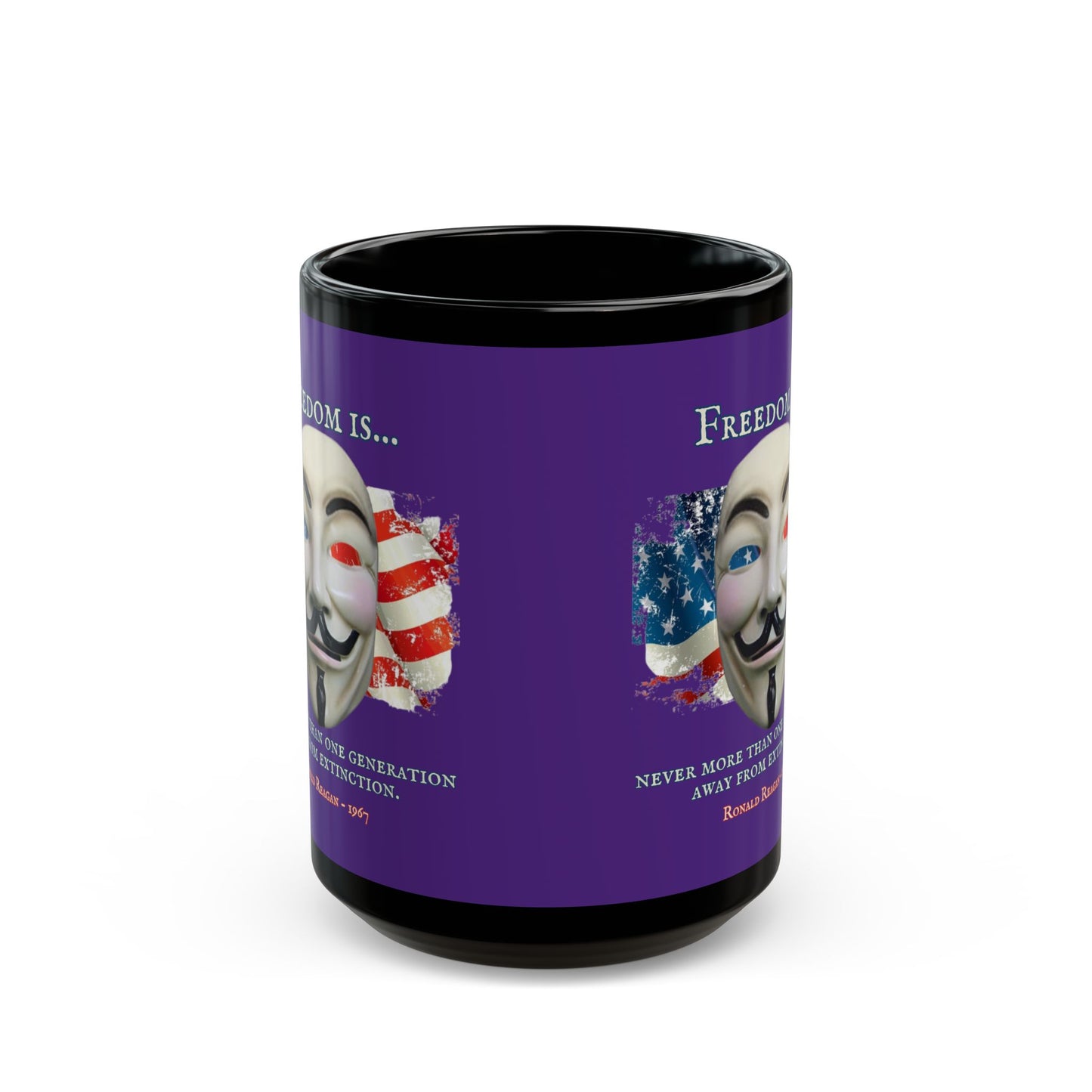 Ronald Reagan Freedom Vendetta Purple Mug by theGreenDragonTavern.shop