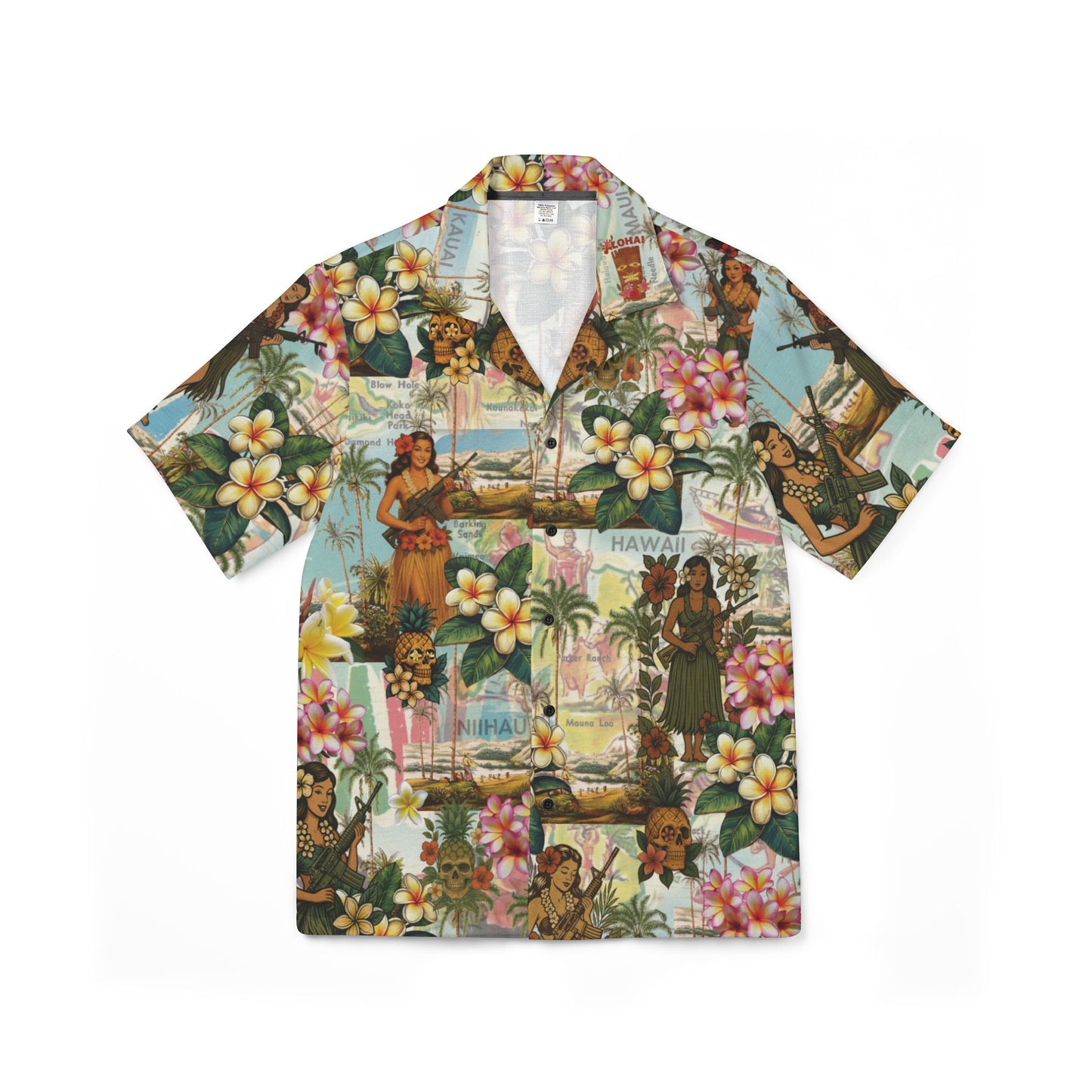 Pineapple Posterior Hawaiian Camp Shirt by theGreenDragonTavern.shop