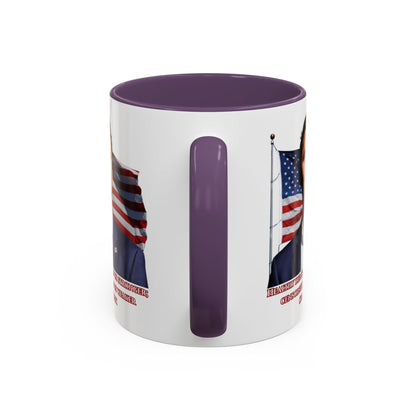 Charlie Kirk, Healthy Debate White Accent Mug by theGreenDragonTavern.shop
