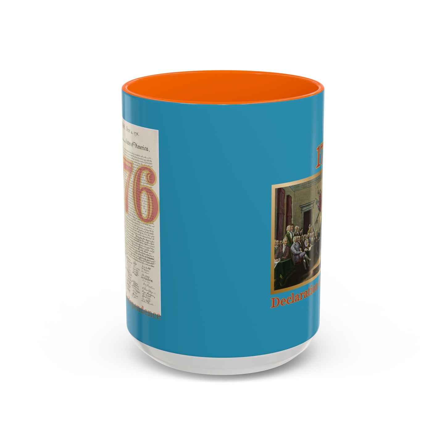 Declaration of Independence Turquoise Accent Mug by theGreenDragonTavern.shop