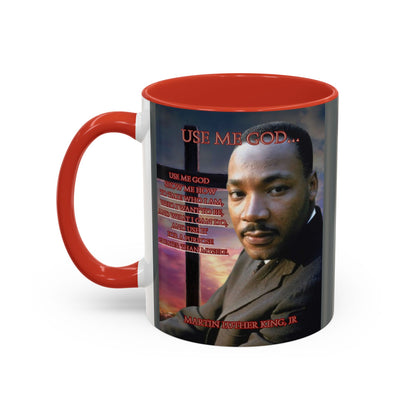 Use Me God, MLK Jr Grey Accent Mug by theGreenDragonTavern.shop