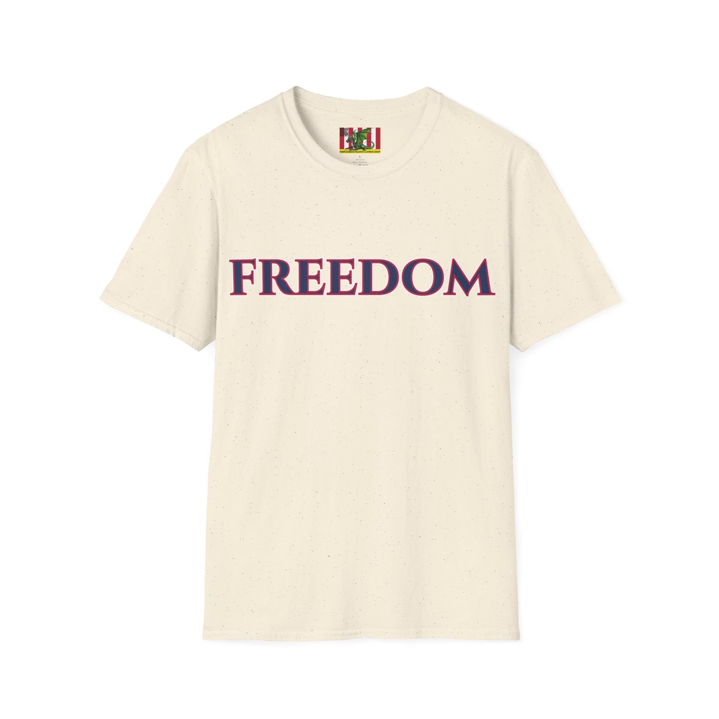 Freedom, Blue font, Light colors Unisex T-Shirt by theGreenDragonTavern.shop