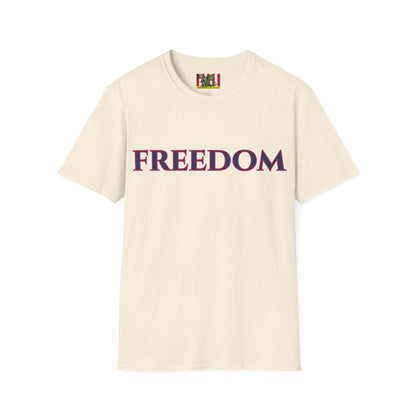Freedom, Blue font, Light colors Unisex T-Shirt by theGreenDragonTavern.shop
