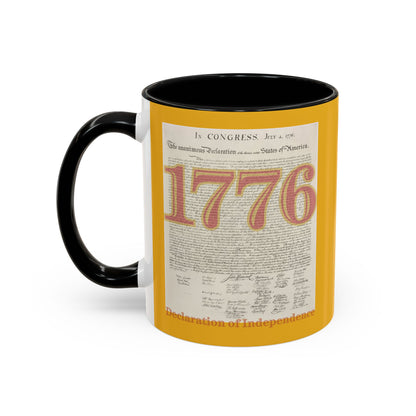 Declaration of Independence Yellow Accent Mug by theGreenDragonTavern.shop