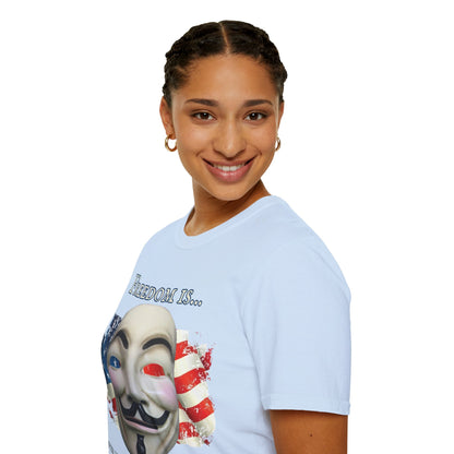Ronald Reagan Freedom Vendetta Light colors Unisex T-Shirt by theGreenDragonTavern.shop