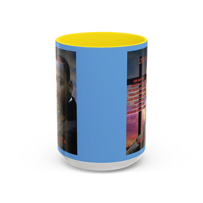 Use Me God, MLK Jr Blue Accent Mug by theGreenDragonTavern.shop