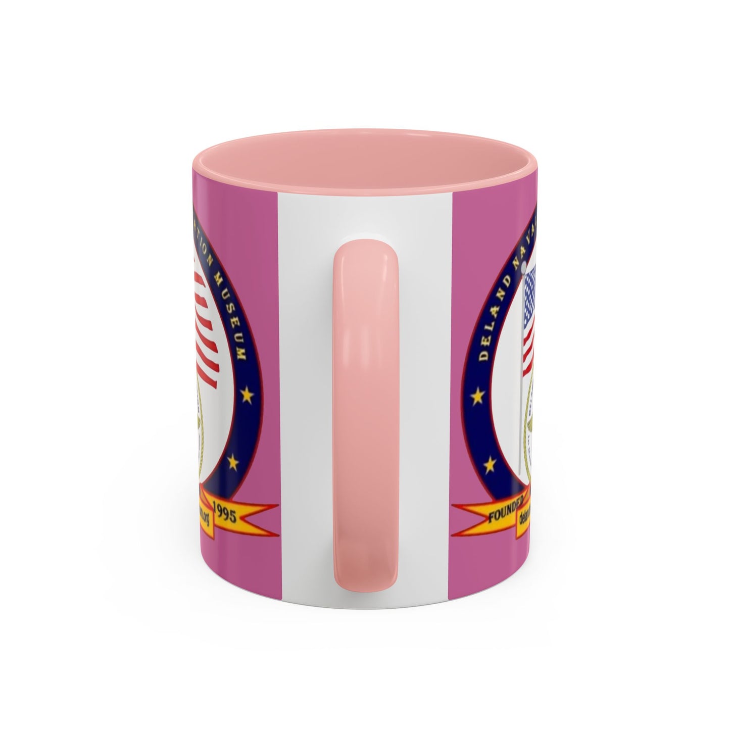 DeLand Naval Air Station Museum Pink Accent Mug by theGreenDragonTavern.shop