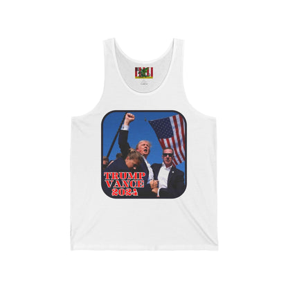 Trump and Vance 2024 Unisex Jersey Tank Top by theGreenDragonTavern.shop
