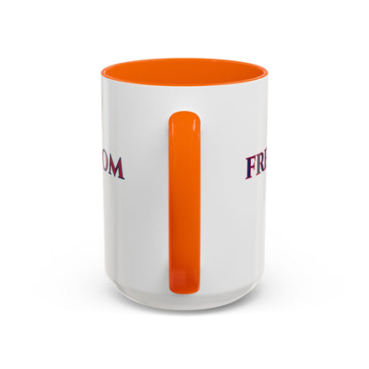 Freedom, White Accent Mug by theGreenDragonTavern.shop