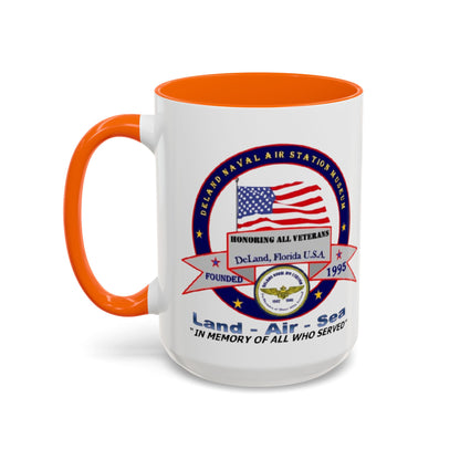 DNASM 2-sided, Founding & Student Art White Accent Mug by theGreenDragonTavern.shop