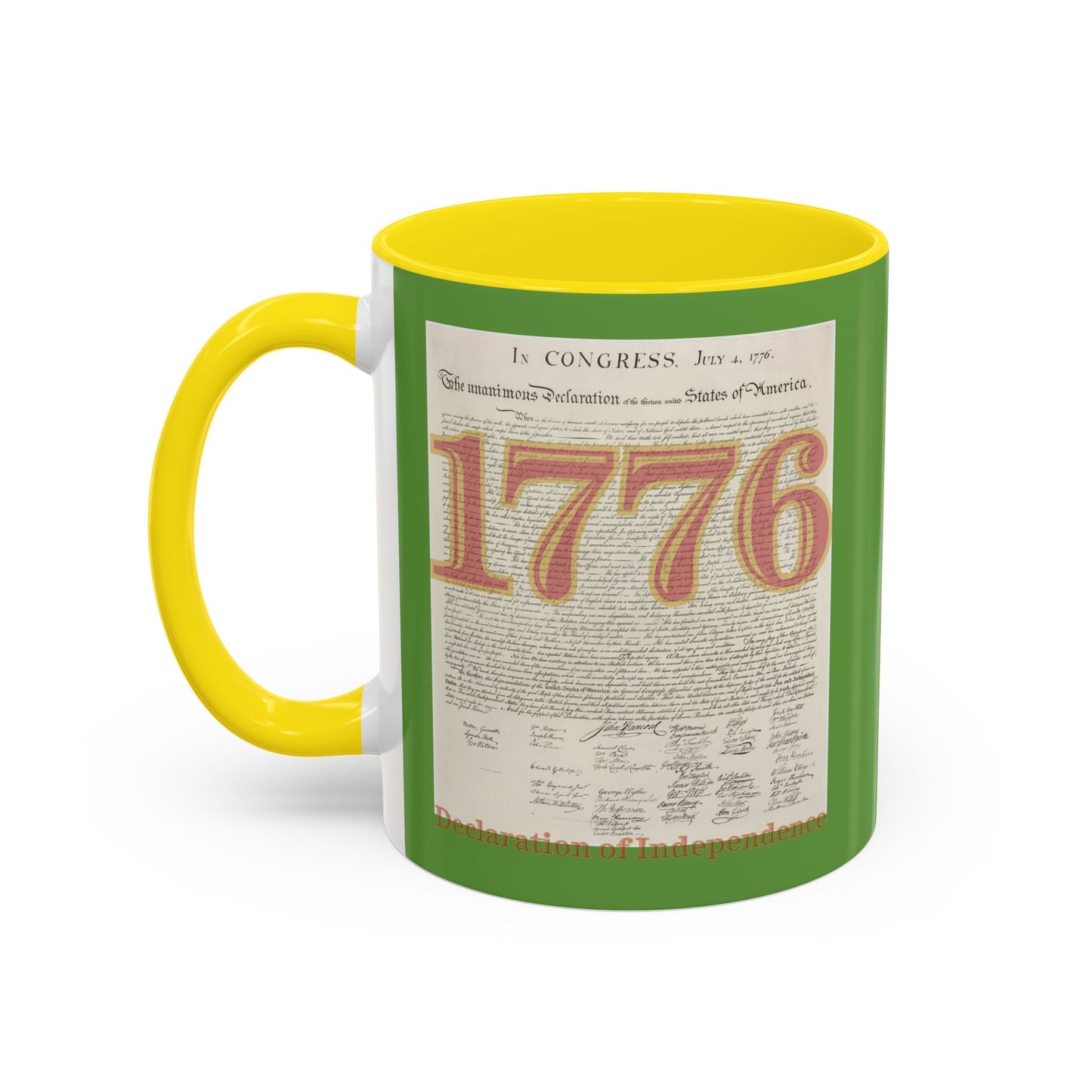 Declaration of Independence Green Accent Mug by theGreenDragonTavern.shop