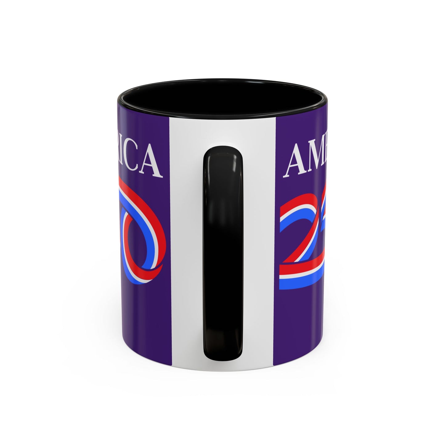 America 250 Dark Purple Accent Mug by theGreenDragonTavern.shop