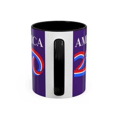 America 250 Dark Purple Accent Mug by theGreenDragonTavern.shop