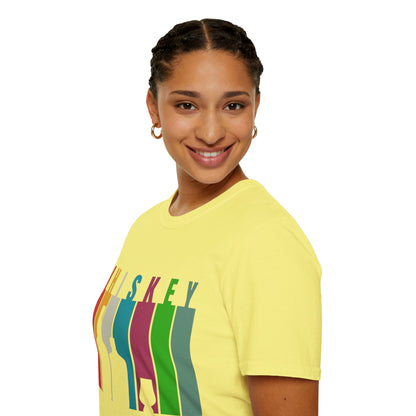 Whiskey spelled with an 'e' Light colors Unisex T-Shirt by theGreenDragonTavern.shop