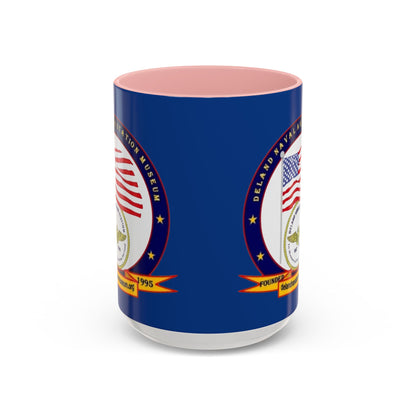 DeLand Naval Air Station Museum Blue Accent Mug by theGreenDragonTavern.shop