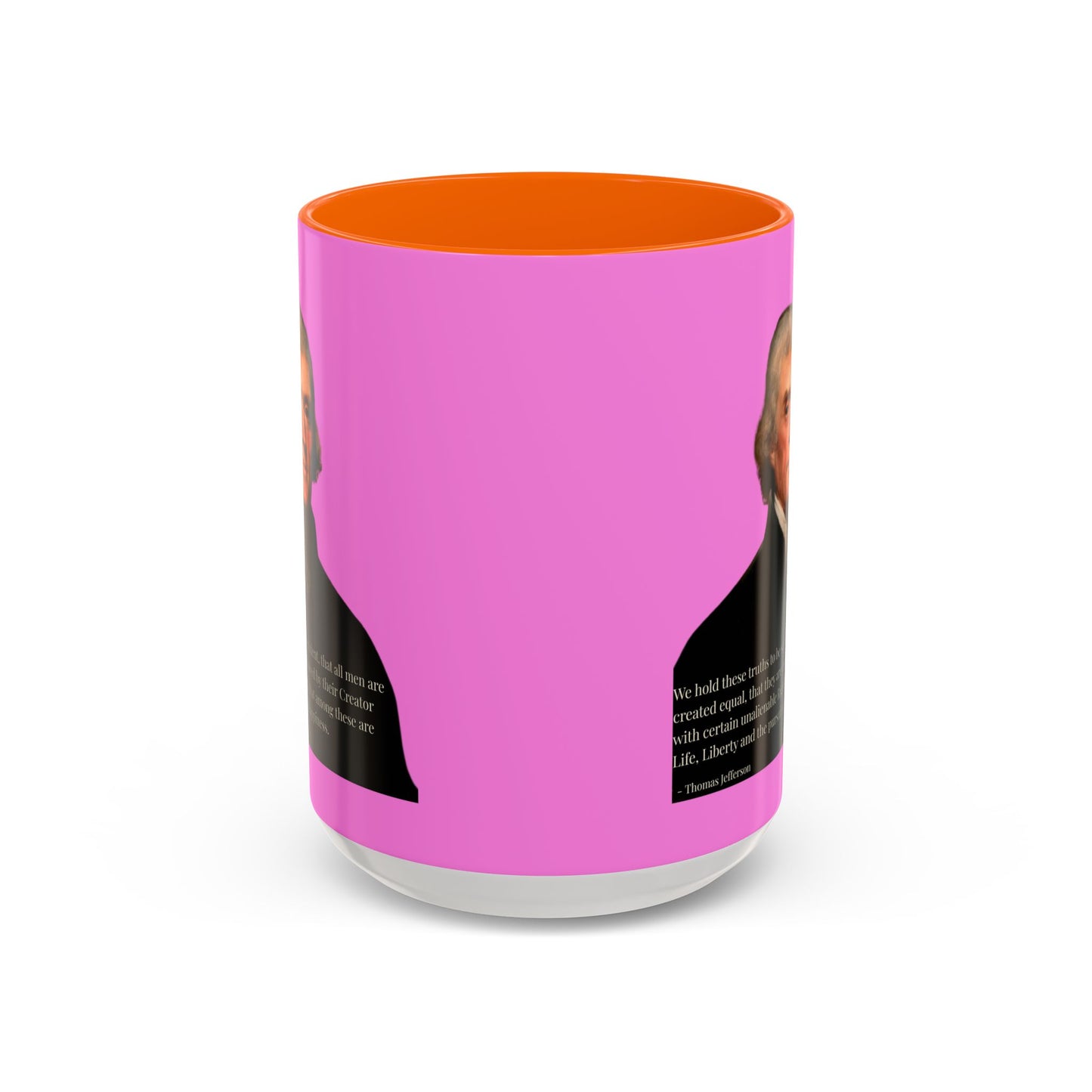 We hold these truths to be self-evident Pink Accent Mug by theGreenDragonTavern.shop