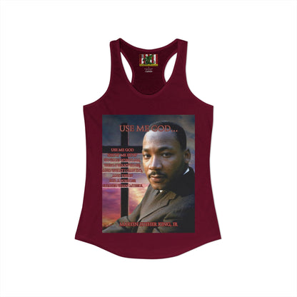 Use Me God, MLK Jr Women's Racerback Tank Top by theGreenDragonTavern.shop