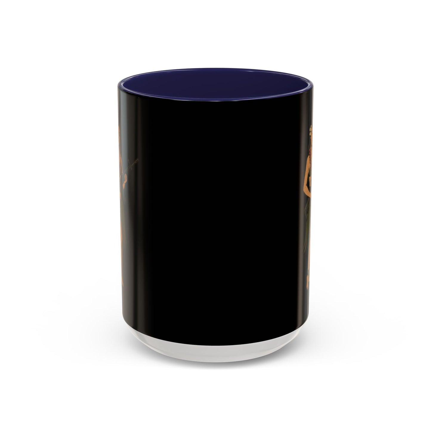 Hula Girl Packin' Heat Black Accent Mug by theGreenDragonTavern.shop