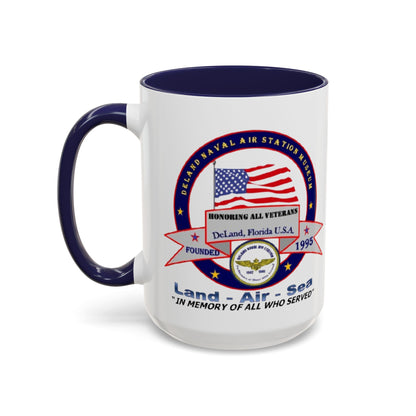 DNASM 2-sided, Founding & Student Art White Accent Mug by theGreenDragonTavern.shop